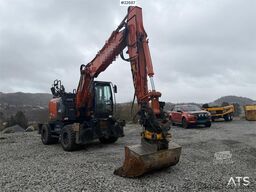 Hitachi zx145W wheeled machine w/ rototilt w/grab box, san