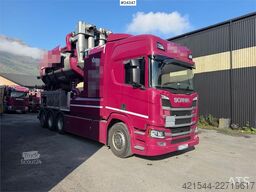 Scania R500 8x4 vacuum truck w/ Coke body, blowing equipm