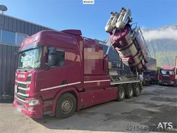 Scania R500 8x4 vacuum truck w/ Coke body, blowing equipm