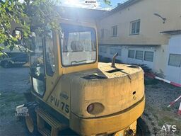 Komatsu PW75 Wheeled Excavator w/ Tilting Grading Bucket –