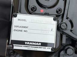 YANMAR 3TNV74F Motor / Unbenutzt / Neuwertig