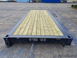 NEU 20 FUß HOLZPLATTFORM 24 TONNEN SCHWERLAST LOGISTIK TRANSPORT