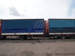 Scania R 400 6x2 curtainside in combo with Burg trailer
