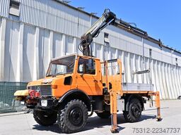 Unimog U1650  Kran Hiab 100 Seilwinde 6 Ersatzreifen