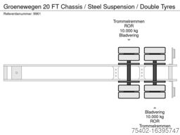 Groenewegen 20 FT Chassis / Steel Suspension / Double Tyres