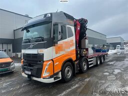Volvo FH crane truck 8x2 w/ 95 t/m crane, jib and winch,