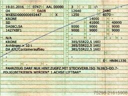 KRONE SD / Liftachse