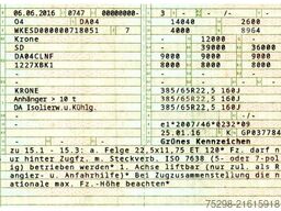 KRONE SD/Trennwand/Doppelverd./ Doppelst./ATP/TIR