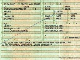 KRONE SD / Liftachse