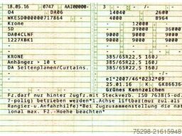 KRONE SD/Trennwand/Doppelverd./ Doppelst./ATP/TIR