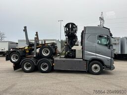 VOLVO FH 16 650 6X4 LANGHOLZZUG + DOLL M2K-9L NACHLäUFER MIT PALFINGER EPSILON S260C96, I-SHIFT, RETARDER,