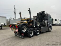 VOLVO FH 16 650 6X4 LANGHOLZZUG + DOLL M2K-9L NACHLäUFER MIT PALFINGER EPSILON S260C96, I-SHIFT, RETARDER,