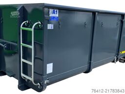 A1 Container CITY-Normbehälter 13 m³ - Doppelflügeltür - RAL 7016 Anthrazitgrau