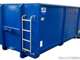 A1 Container CITY-Normbehälter 13 m³ - Doppelflügeltür - RAL 5010 Enzianblau