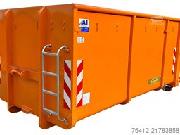 A1 Container CITY-Normbehälter 13 m³ - Doppelflügeltür - RAL 2011 Tieforange