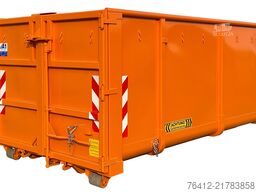 A1 Container CITY-Normbehälter 13 m³ - Doppelflügeltür - RAL 2011 Tieforange