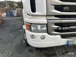 Scania G480 6x2 box truck with full side opening.