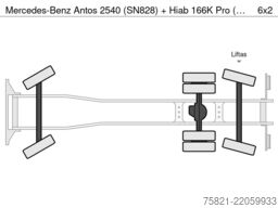 Mercedes-Benz Antos 2540 (SN828) + Hiab 166K Pro (2 x in stock)