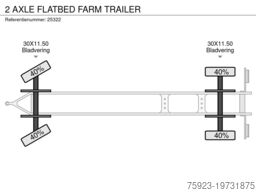  2 AXLE FLATBED FARM TRAILER