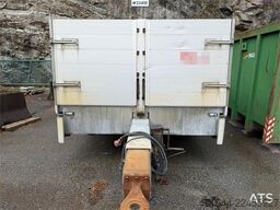 HFR 2 akslet galvanized flat trailer with folding side