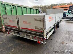 HFR 2 akslet galvanized flat trailer with folding side