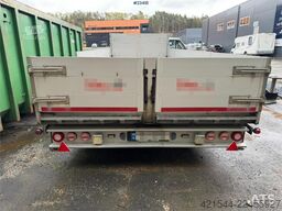 HFR 2 akslet galvanized flat trailer with folding side
