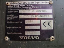 Volvo ECR145EL with Steelwrist rototilt and 2 buckets