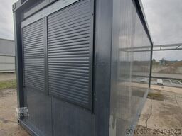 20FT hochwertiger Bürocontainer 2 Fenster, Farbe dunkelgrau