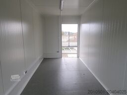 20FT hochwertiger Bürocontainer 2 Fenster, Farbe dunkelgrau