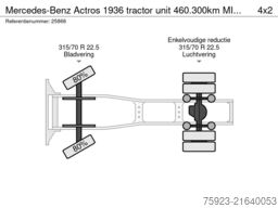 Mercedes-Benz Actros 1936 tractor unit 460.300km MIRRORCAM