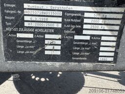 Humbaur HT 2000 Tandemhänger Plane