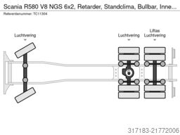Scania R580 V8 NGS 6x2, Retarder, Standclima, Bullbar,...