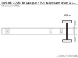 Bunk BE-COMBI Be Oplegger 7 TON Nieuwstaat! 656cm X ...