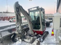 Takeuchi TB216 mini digger w/ 3 buckets. See hours! WATCH V