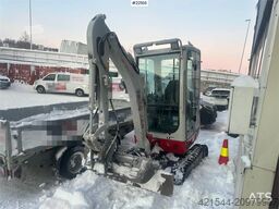 Takeuchi TB216 mini digger w/ 3 buckets. See hours! WATCH V