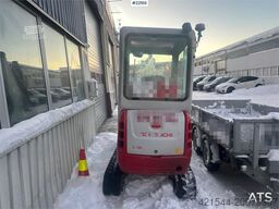 Takeuchi TB216 mini digger w/ 3 buckets. See hours! WATCH V