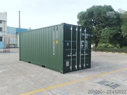 20 Fuß Seecontainer / Neucontainer / Flaschengrün RAL 6007 / Materiallager