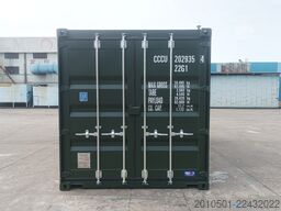 20 Fuß Seecontainer / Neucontainer / Flaschengrün RAL 6007 / Materiallager
