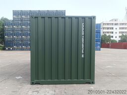 20 Fuß Seecontainer / Neucontainer / Flaschengrün RAL 6007 / Materiallager