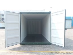 20 Fuß Seecontainer / Neucontainer / Flaschengrün RAL 6007 / Materiallager