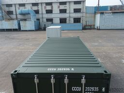 20 Fuß Seecontainer / Neucontainer / Flaschengrün RAL 6007 / Materiallager