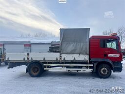 MAN TGM 18.280 flatbed truck. 87,000 km! WATCH VIDEO