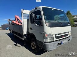 Mitsubishi Fuso Canter Flatbed Truck with Rear-Mounted Crane