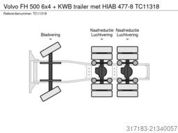 Volvo FH 500 6x4 + KWB trailer met HIAB 477-8