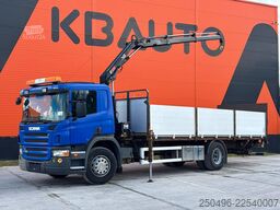 Scania P 320 4x2 HIAB 077B-2 / PLATFORM L=7286 mm