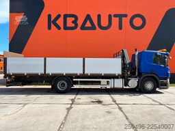 Scania P 320 4x2 HIAB 077B-2 / PLATFORM L=7286 mm