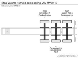 Stas Volume  40m3 3 axels spring, Alu
