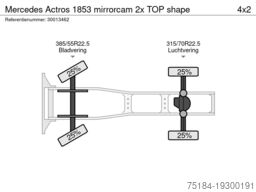Mercedes Actros 1853 mirrorcam 2x TOP shape