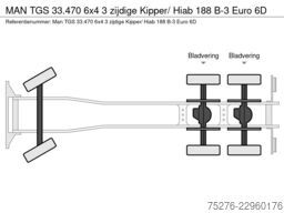 MAN TGS 33.470 6x4 3 zijdige Kipper/ Hiab 188 B-3 E...