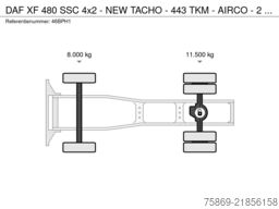 DAF XF 480 SSC 4x2 - NEW TACHO - 443 TKM - AIRCO - ...